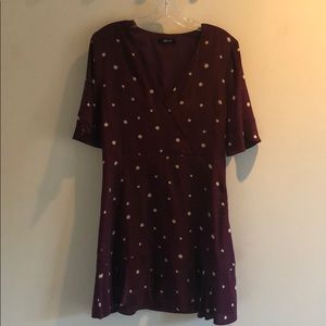 Purple fit and flare dress